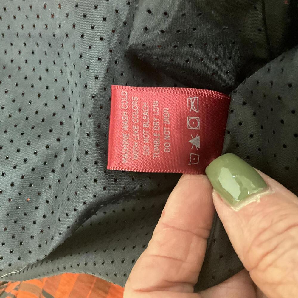 No Brand Women's Size 2XL XXL Orange Black Parka Style Anorak Jacket Coat Lined - Picture 14 of 14